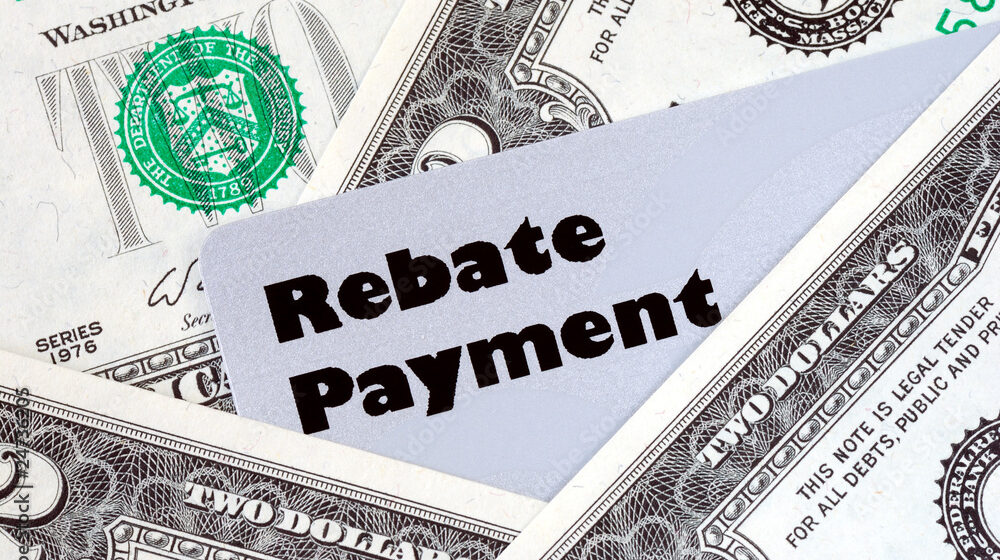 Obtain the rebate payment from a purchase